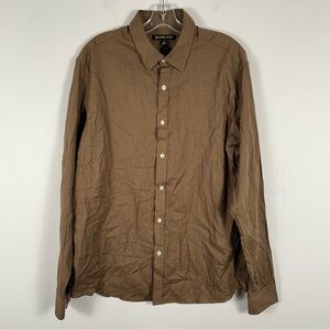 ❤️ Michael Kors Tan Casual Button Down Shirt XL
